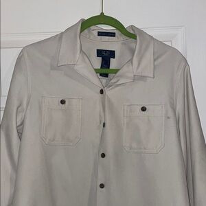Liz Claiborne Cream Lightweight Shirt Jacket